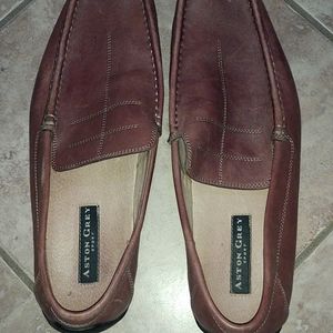 Aston Grey Tan Leather Loafers